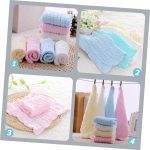Beatifufu 5pcs Baby Towel Infant Washcloth Baby Saliva Towel Infant Face Towels Babywipes Baby Bath Towels Kids Bath Towels Baby Facial Towels Newborn Facial Towels Cotton Baby Facial Towels - Image 2